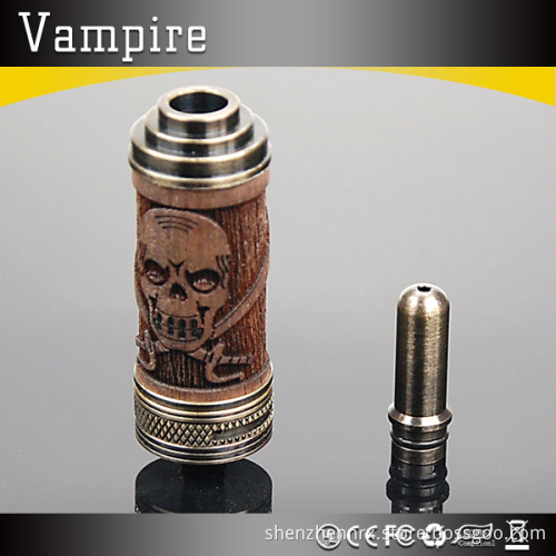 2014 Newest Wooden Skull Atomizer (vampire vaporizer)